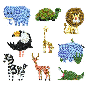 9pcs-Animal-Diamond Painting Free Stickers