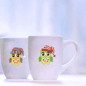 6pcs-Owl-Diamond Painting Free Stickers