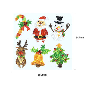 6pcs-Christmas-Diamond Painting Free Stickers