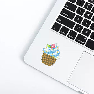 6pcs-Ice Cream-Diamond Painting Free Stickers