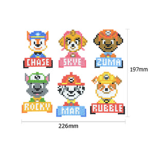 6pcs-Paw Patrol-Diamond Painting Free Stickers