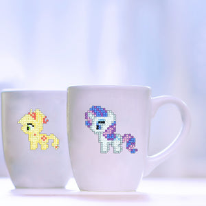 6pcs-Cartoon Horse-Diamond Painting Free Stickers