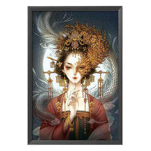 Load image into Gallery viewer, Half Face Makeup-11CT Stamped 3 Strands Cross Stitch-85x150cm
