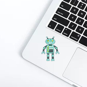 9pcs-Hyperactive Robot-Diamond Painting Free Stickers