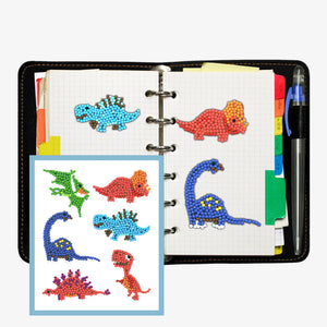 6pcs-Dinosaur World-Diamond Painting Free Stickers