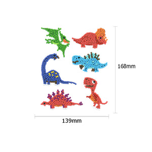 6pcs-Dinosaur World-Diamond Painting Free Stickers