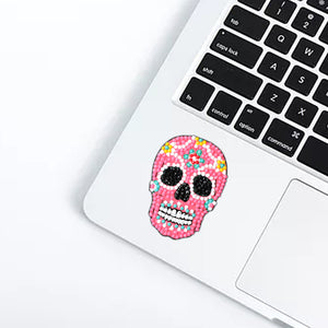 4pcs-Four Color Skull-Diamond Painting Free Stickers