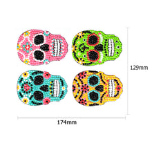 Load image into Gallery viewer, 4pcs-Four Color Skull-Diamond Painting Free Stickers
