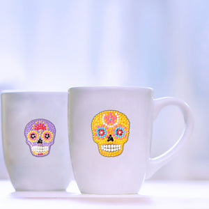 5pcs-Five Color Skull-Diamond Painting Free Stickers