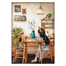 Load image into Gallery viewer, Afternoon Tea-11CT Stamped 3 Strands Cross Stitch-53x72cm
