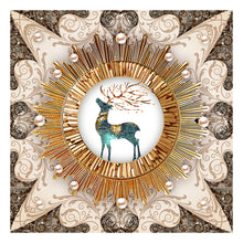 Load image into Gallery viewer, Fortune Deer-11CT Stamped 3 Strands Cross Stitch-45x45cm
