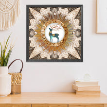 Load image into Gallery viewer, Fortune Deer-11CT Stamped 3 Strands Cross Stitch-45x45cm
