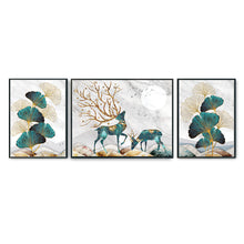 Load image into Gallery viewer, Deer Triptych-11CT Stamped 3 Strands Cross Stitch-194x96cm
