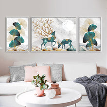 Load image into Gallery viewer, Deer Triptych-11CT Stamped 3 Strands Cross Stitch-194x96cm
