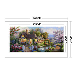 Dream Home-11CT Stamped 3 Strands Cross Stitch-149x74cm