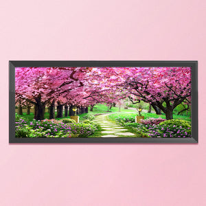 Cherry Garden-11CT Stamped 3 Strands Cross Stitch-149x66cm