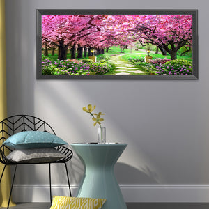 Cherry Garden-11CT Stamped 3 Strands Cross Stitch-149x66cm