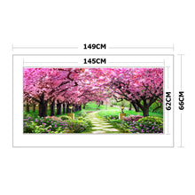 Load image into Gallery viewer, Cherry Garden-11CT Stamped 3 Strands Cross Stitch-149x66cm
