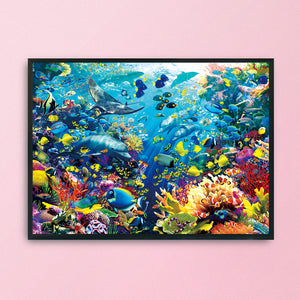 The Underwater World-11CT Stamped 3 Strands Cross Stitch-100x73cm