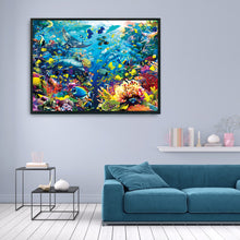 Load image into Gallery viewer, The Underwater World-11CT Stamped 3 Strands Cross Stitch-100x73cm
