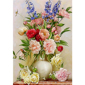 Blooming-11CT Stamped 3 Strands Cross Stitch-71x98cm