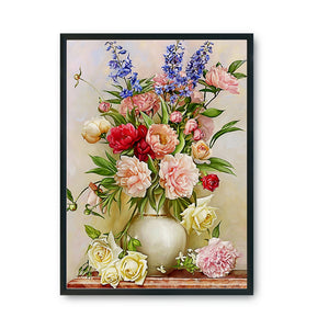 Blooming-11CT Stamped 3 Strands Cross Stitch-71x98cm