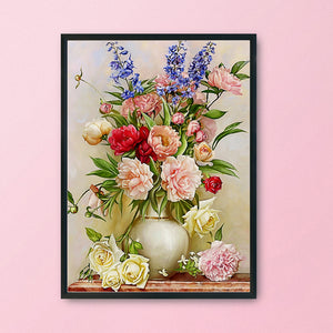 Blooming-11CT Stamped 3 Strands Cross Stitch-71x98cm