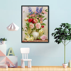 Blooming-11CT Stamped 3 Strands Cross Stitch-71x98cm