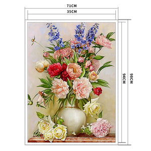 Blooming-11CT Stamped 3 Strands Cross Stitch-71x98cm