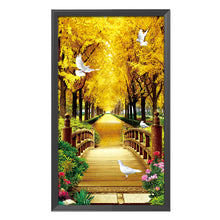 Load image into Gallery viewer, Gold Everywhere-11CT Stamped 3 Strands Cross Stitch-80x150cm
