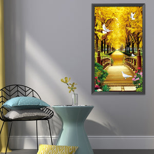 Gold Everywhere-11CT Stamped 3 Strands Cross Stitch-80x150cm