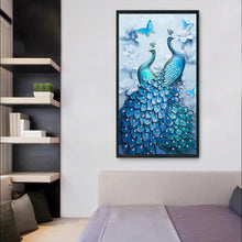 Load image into Gallery viewer, Peacock-11CT Stamped 3 Strands Cross Stitch-60x100cm
