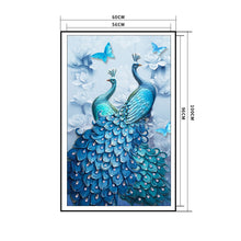 Load image into Gallery viewer, Peacock-11CT Stamped 3 Strands Cross Stitch-60x100cm
