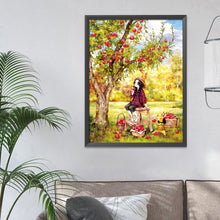 Load image into Gallery viewer, Apple Girl-11CT Stamped 3 Strands Cross Stitch-53x72cm
