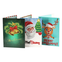 Load image into Gallery viewer, 8pcs/set Christmas Greeting Cards Diamond Painting
