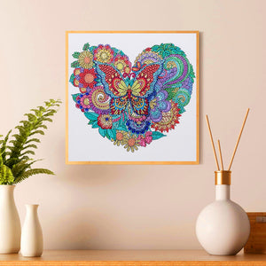 Love Butterfly-Special Shaped Crystal Diamond Painting-30*30cm