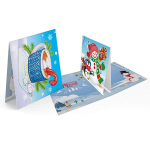 8PCS/SET 3D CHRISTMAS GREETING CARDS DIAMOND PAINTING