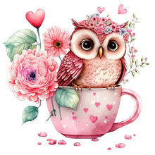 Load image into Gallery viewer, Cartoon Flower Owl  - Full Drill Diamond Painting
