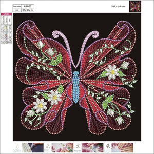 Butterfly-Crystal Rhinestone Diamond Painting(30*30CM)