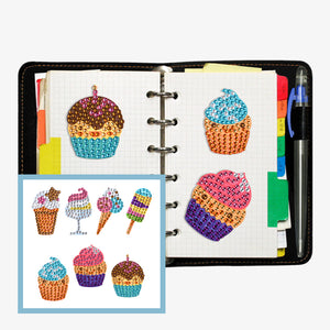 7pcs-Ice Cream-Diamond Painting Free Stickers