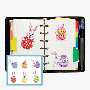 6pcs-Easter-Diamond Painting Free Stickers