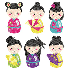 Load image into Gallery viewer, 6pcs-Doll-Diamond Painting Free Stickers
