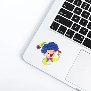 6pcs-Clown-Diamond Painting Free Stickers