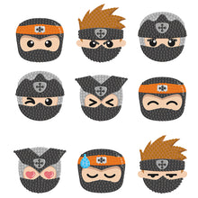 Load image into Gallery viewer, 9pcs-Ninja-Diamond Painting Free Stickers
