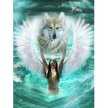 Load image into Gallery viewer, Angel And Wolf-Full Drill Diamond Painting
