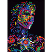 Load image into Gallery viewer, Butterfly Skull-Partial Special Luminous Diamond Painting-30x40cm
