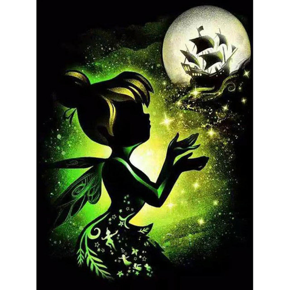 Silhouette-Tinker Bell-Full Drill Diamond Painting