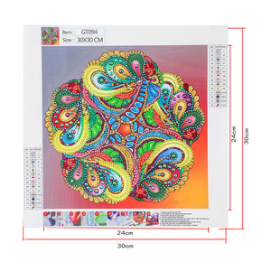 Mandala-Special Shaped Crystal Diamond Painting-30*30cm