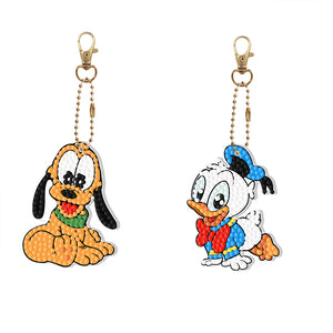 2pcs Cake/Cartoon/Animal Double Sided Keychain