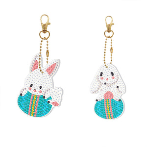 2pcs Cake/Cartoon/Animal Double Sided Keychain